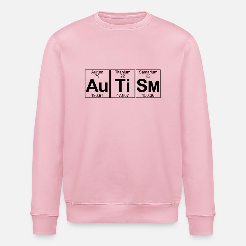 Au-Ti-Sm (autisme) - complet - Sweat bio ROLLER Stanley/Stella Unisexe - rose pâle