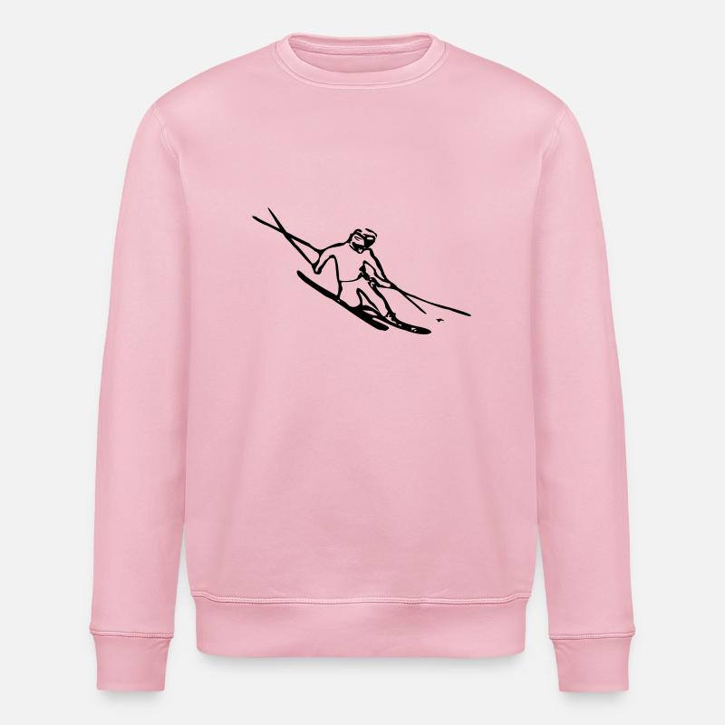 Dynamic Skier - Stanley/Stella ROLLER Unisex Organic Sweatshirt - cotton pink