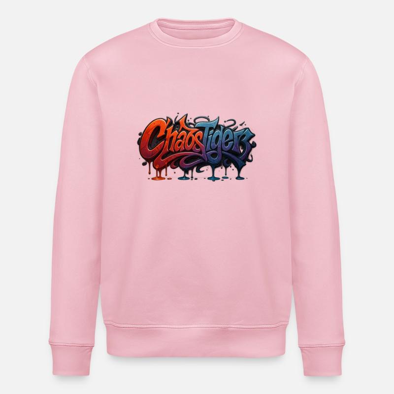 Chaos Tiger - Wildstyle Graffiti Design - Sweat bio ROLLER Stanley/Stella Unisexe - rose pâle
