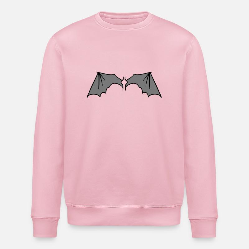 batwings_grey - Stanley/Stella Unisex Bio-Sweatshirt ROLLER - Hellrosa