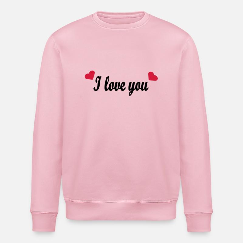 I love you - Stanley/Stella Unisex Bio-Sweatshirt ROLLER - Hellrosa