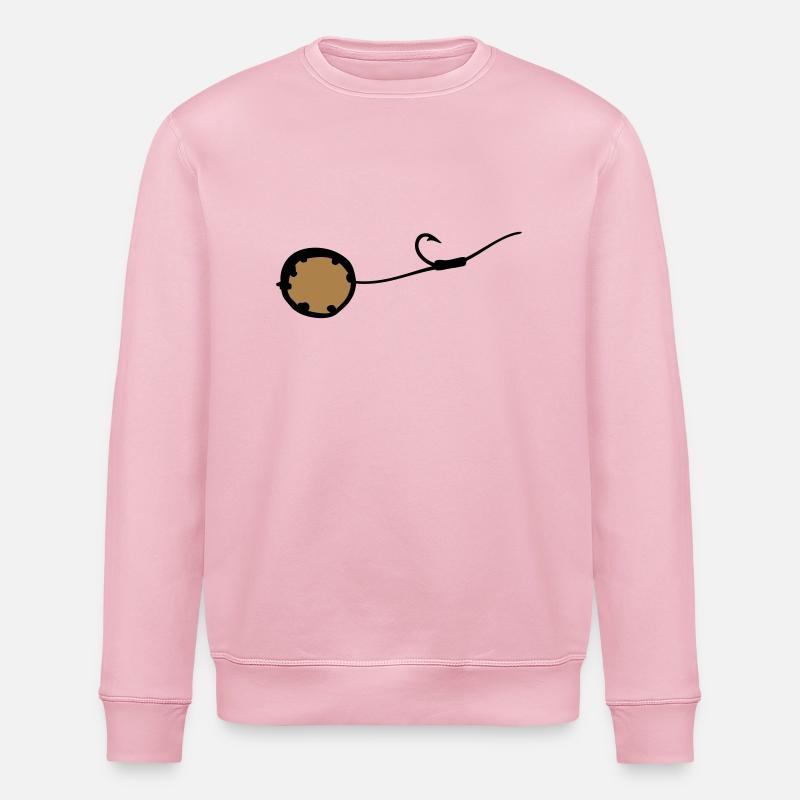 (haken_mit_boilie_2c) - Stanley/Stella Unisex Bio-Sweatshirt ROLLER - Hellrosa