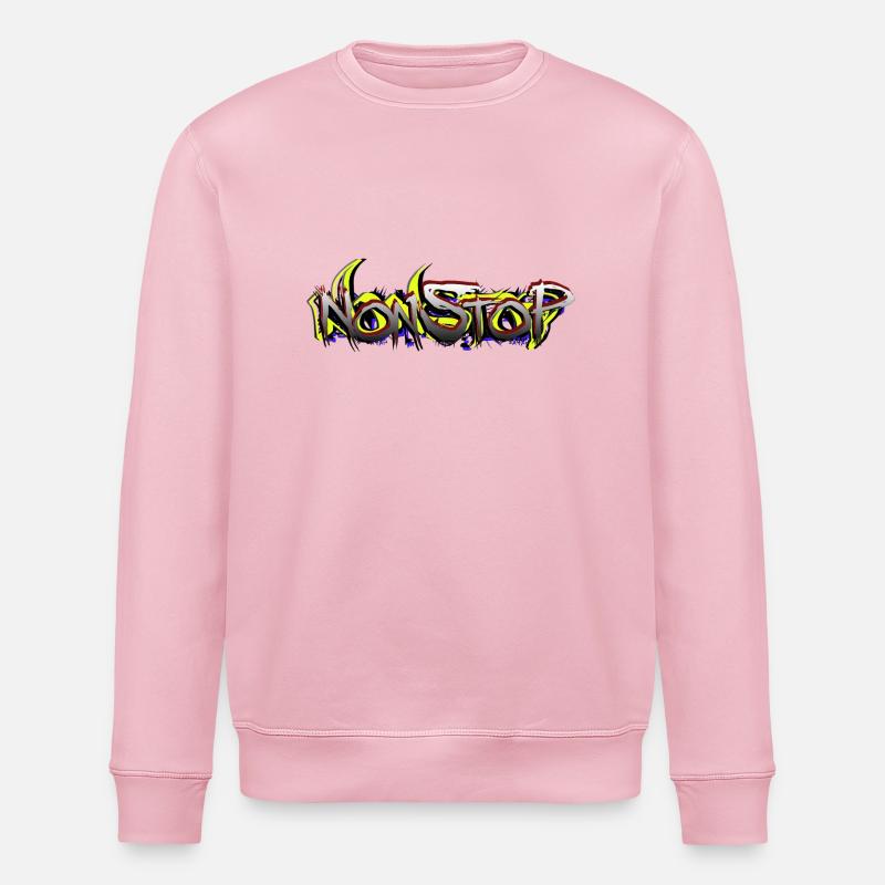 NonStoP RAPpresent LoGo - Stanley/Stella ROLLER Unisex Organic Sweatshirt - cotton pink
