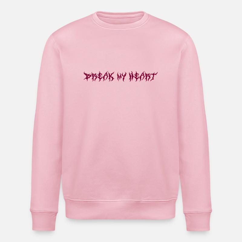 break my heart - Stanley/Stella ROLLER Unisex Organic Sweatshirt - cotton pink