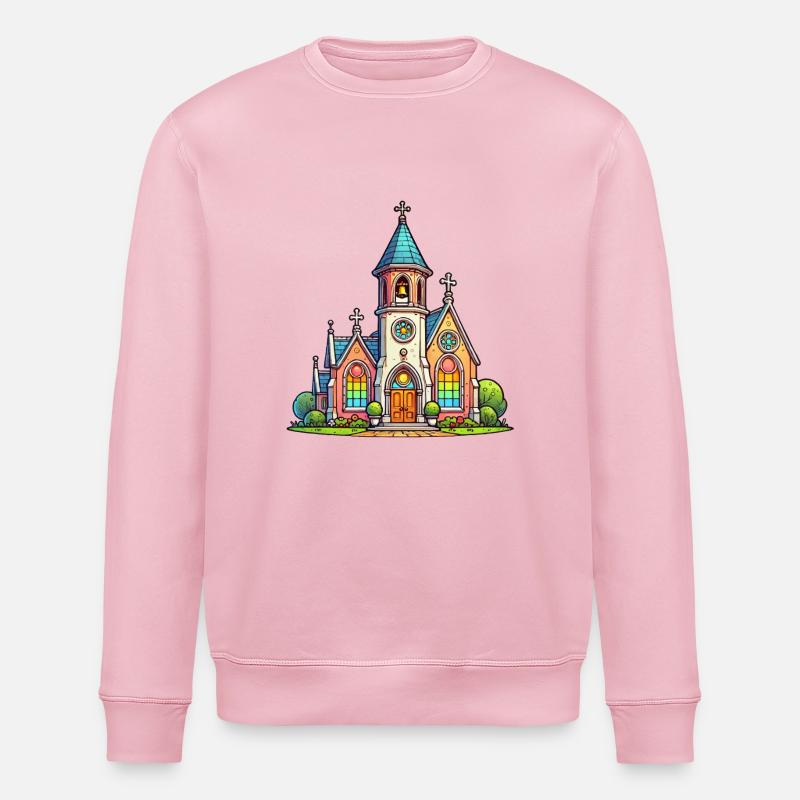 Kirche - Stanley/Stella Unisex Bio-Sweatshirt ROLLER - Hellrosa