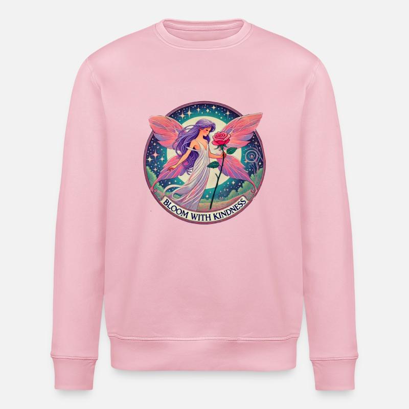 Fleurissez avec gentillesse - Sweat bio ROLLER Stanley/Stella Unisexe - rose pâle