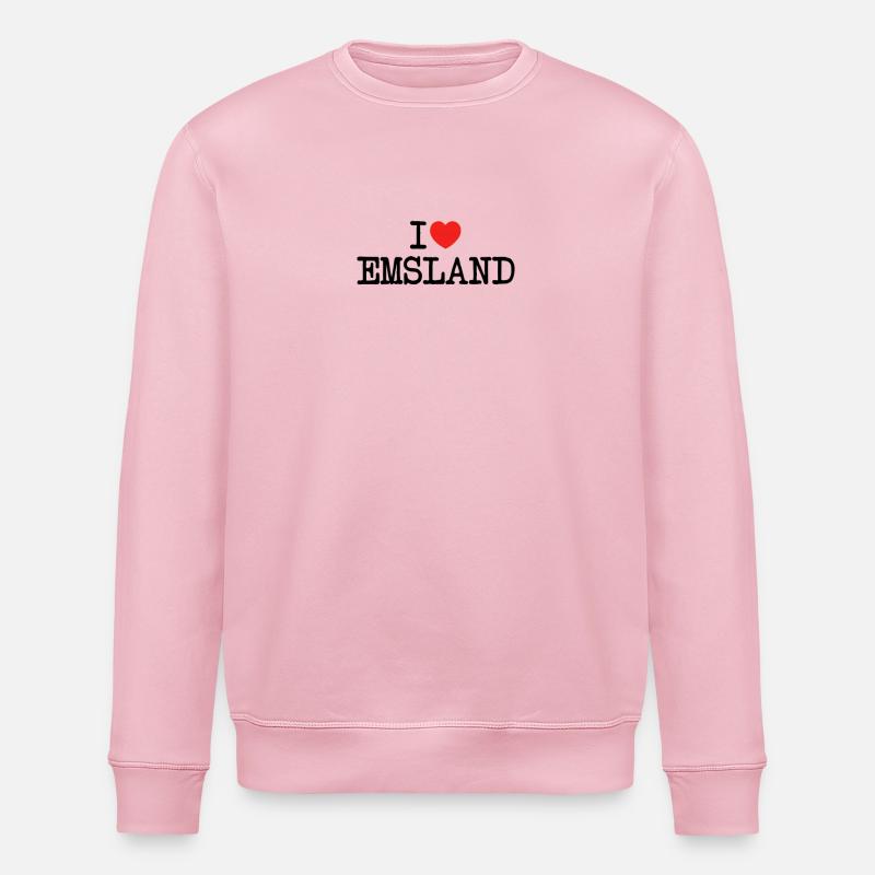 I love Emsland - Stanley/Stella Unisex Bio-Sweatshirt ROLLER - Hellrosa