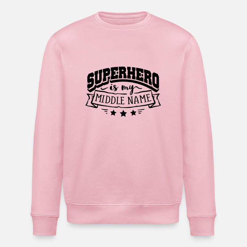 Superhero mon nom - Sweat bio ROLLER Stanley/Stella Unisexe - rose pâle