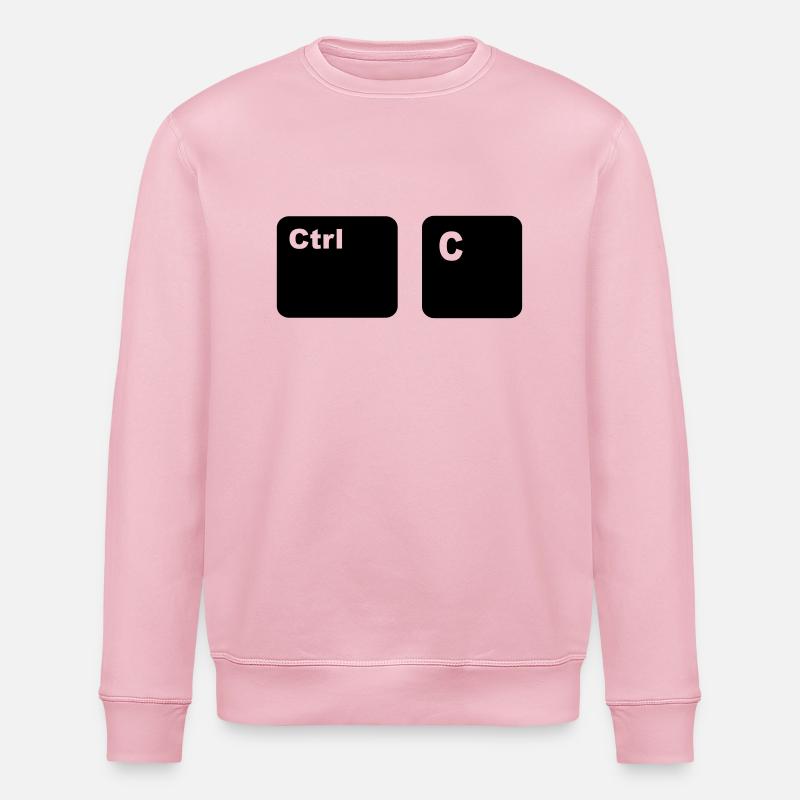 Ctrl C Copy and Paste Father and Son Partners Shi - Stanley/Stella ROLLER Unisex Organic Sweatshirt - cotton pink