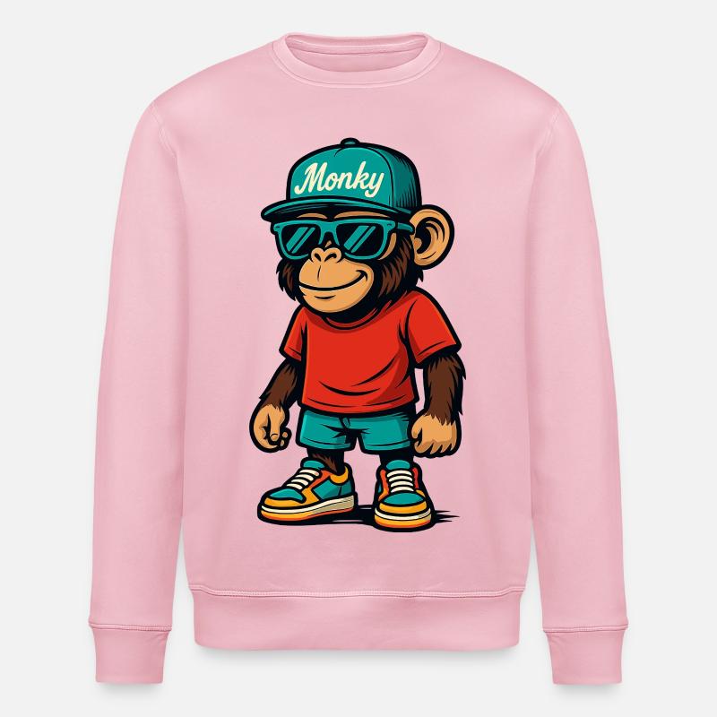 Monky Rock - Stanley/Stella Unisex Bio-Sweatshirt ROLLER - Hellrosa