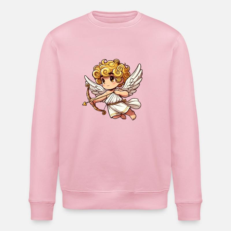 Engel Comic Amor - Stanley/Stella Unisex Bio-Sweatshirt ROLLER - Hellrosa