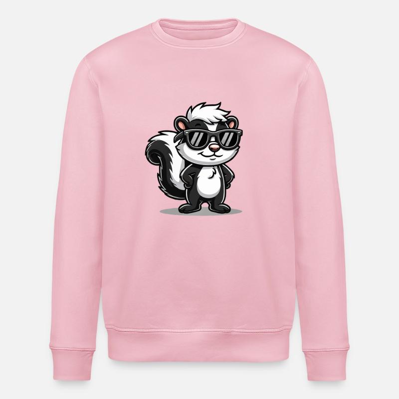 stinktier comic - Stanley/Stella Unisex Bio-Sweatshirt ROLLER - Hellrosa