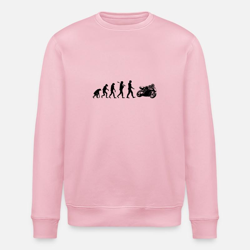 Motorrad Superbike Evolution Geschenk - Stanley/Stella Unisex Bio-Sweatshirt ROLLER - Hellrosa