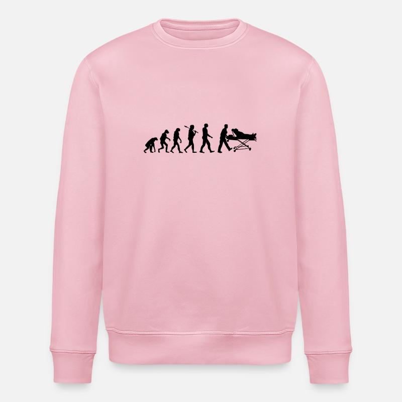 Sanitäter Shirt · Evolution · Rettungsdienst - Stanley/Stella Unisex Bio-Sweatshirt ROLLER - Hellrosa