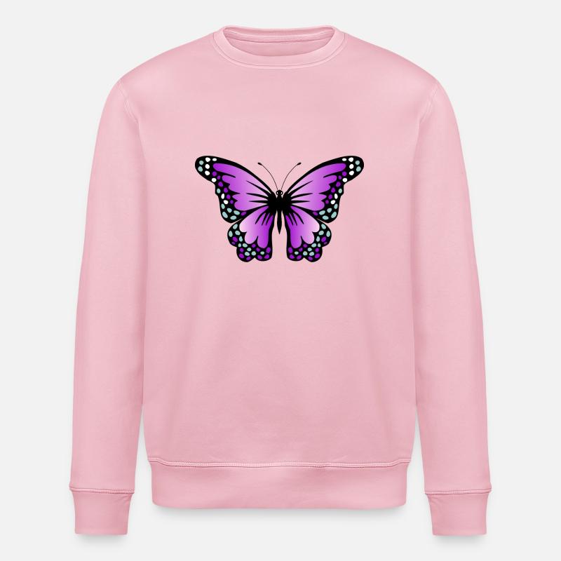 papillon - Sweat bio ROLLER Stanley/Stella Unisexe - rose pâle