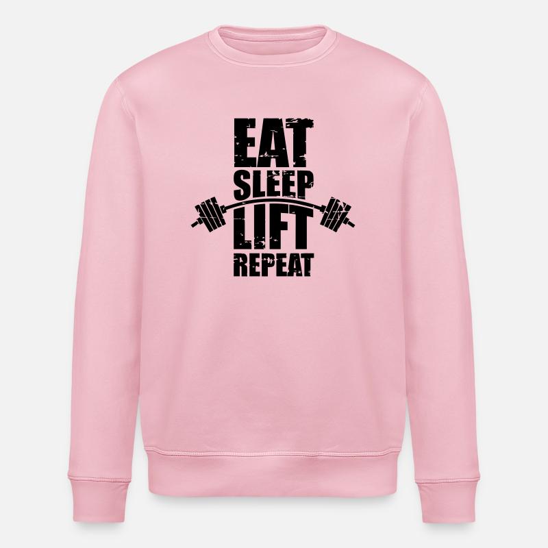 Mangez ascenseur de sommeil - Sweat bio ROLLER Stanley/Stella Unisexe - rose pâle