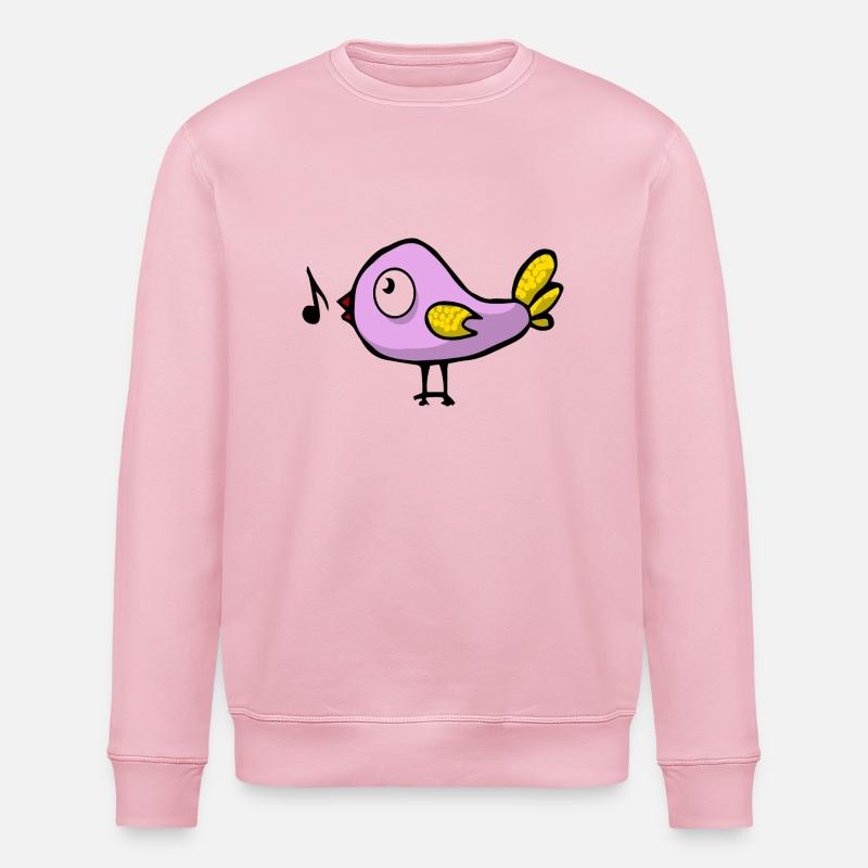 bird bird voegel animal animals7 - Stanley/Stella ROLLER Unisex Organic Sweatshirt - cotton pink