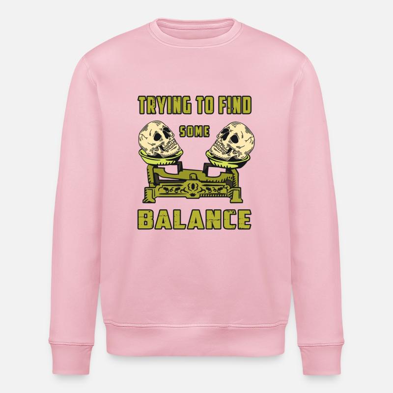 Skull Libra - Stanley/Stella ROLLER Unisex Organic Sweatshirt - cotton pink