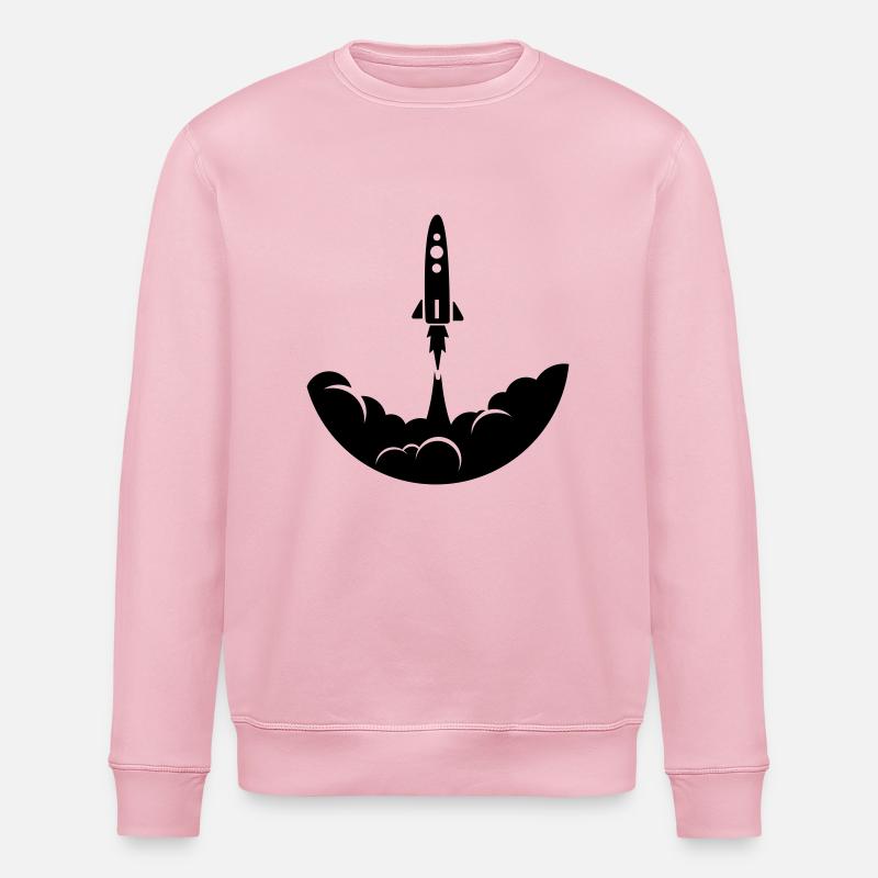 space rocket - Stanley/Stella ROLLER Unisex Organic Sweatshirt - cotton pink