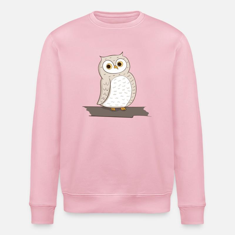 Vogel Eule - Stanley/Stella Unisex Bio-Sweatshirt ROLLER - Hellrosa