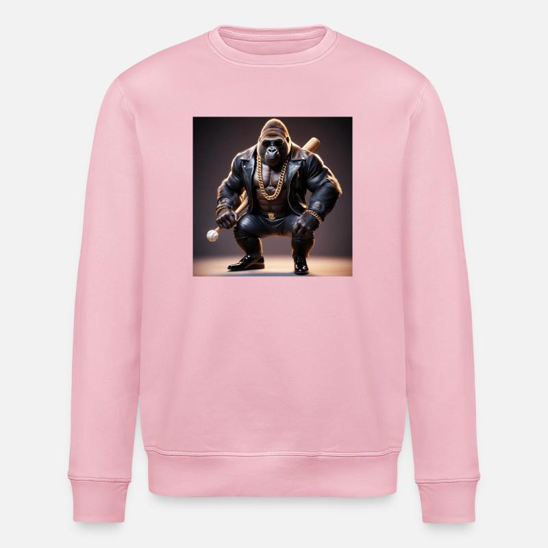 GorillaHeld - Stanley/Stella Unisex Bio-Sweatshirt ROLLER - Hellrosa