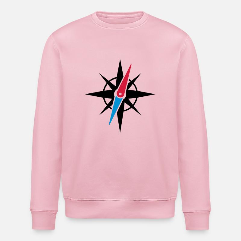 kompass_1_f3 - Stanley/Stella Unisex Bio-Sweatshirt ROLLER - Hellrosa