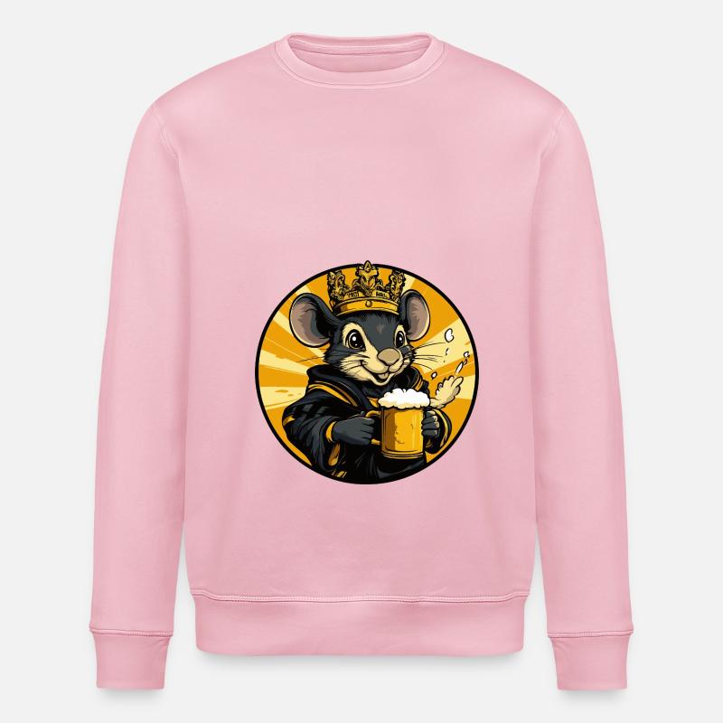 Maus Bier - Stanley/Stella Unisex Bio-Sweatshirt ROLLER - Hellrosa