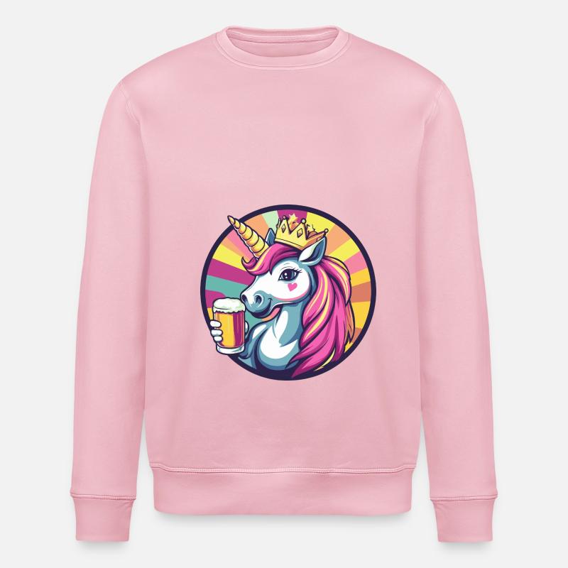 Einhorn Bier - Stanley/Stella Unisex Bio-Sweatshirt ROLLER - Hellrosa