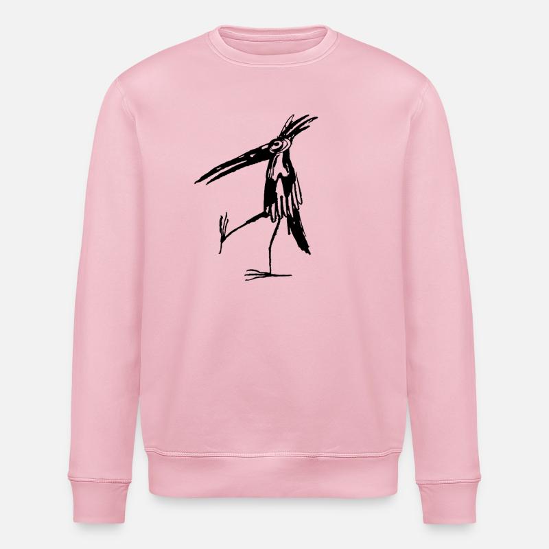 Oiseau sur pied - Sweat bio ROLLER Stanley/Stella Unisexe - rose pâle