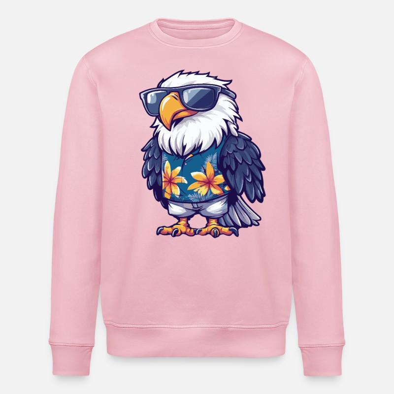 Adler Comic Lustig Sommer - Stanley/Stella Unisex Bio-Sweatshirt ROLLER - Hellrosa