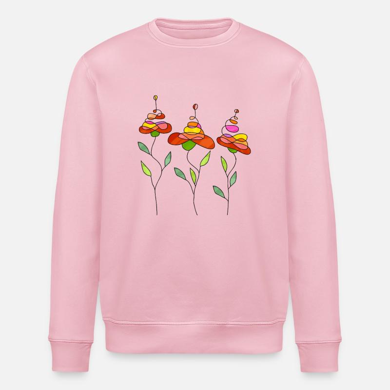 Fleur - Sweat bio ROLLER Stanley/Stella Unisexe - rose pâle
