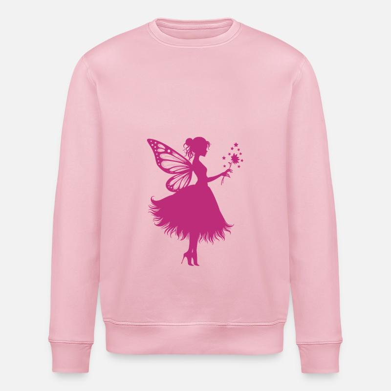 Fée magique avec fleur - Sweat bio ROLLER Stanley/Stella Unisexe - rose pâle