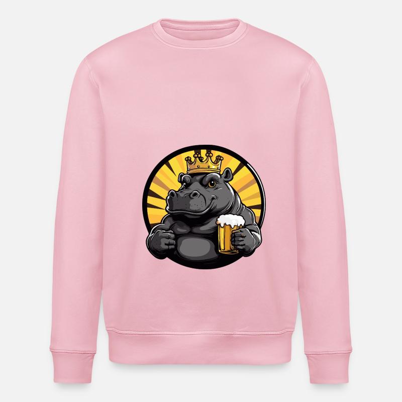 Nilpferd Bier - Stanley/Stella Unisex Bio-Sweatshirt ROLLER - Hellrosa