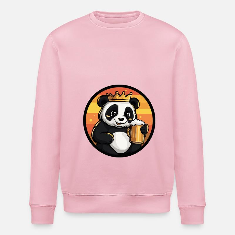 Panda Bier - Stanley/Stella Unisex Bio-Sweatshirt ROLLER - Hellrosa