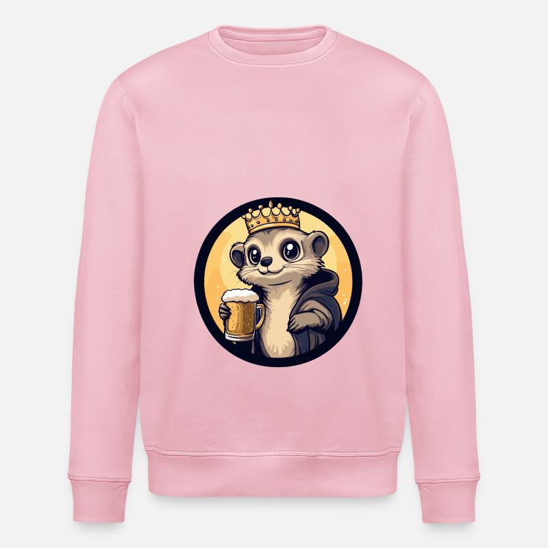 Erdmännchen Bier - Stanley/Stella Unisex Bio-Sweatshirt ROLLER - Hellrosa