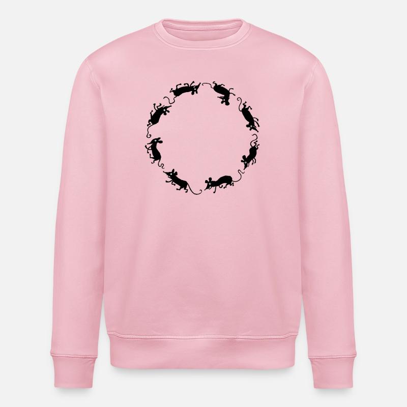 Mäuse - Stanley/Stella Unisex Bio-Sweatshirt ROLLER - Hellrosa