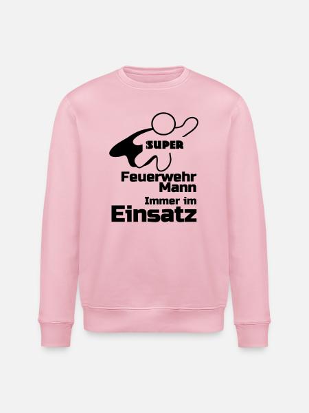 Super Feuerwehrmann Geschenk - Stanley/Stella Unisex Bio-Sweatshirt ROLLER - Hellrosa