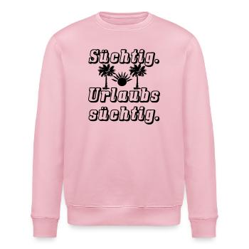 Sucht nach Urlaub Spruch Ferien Reise Geschenk - Stanley/Stella Unisex Bio-Sweatshirt ROLLER - Hellrosa - Vorne - Nik (191cm)