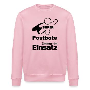 Super Postbote Geschenk - Stanley/Stella Unisex Bio-Sweatshirt ROLLER - Hellrosa - Vorne - Nik (191cm)