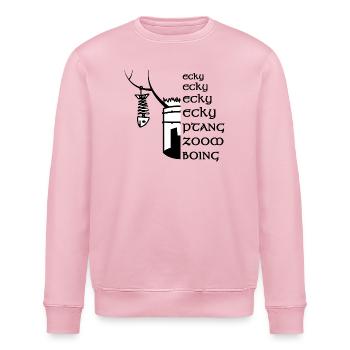 Ecky Ecky Zoom Boing Spruch Motiv - Stanley/Stella Unisex Bio-Sweatshirt ROLLER - Hellrosa - Vorne - Nik (191cm)