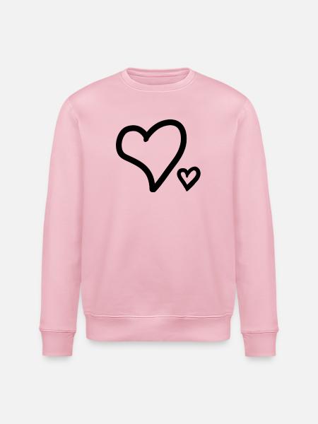 Herz Herze - Stanley/Stella Unisex Bio-Sweatshirt ROLLER - Hellrosa