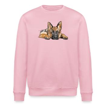 Schäferhund - Stanley/Stella Unisex Bio-Sweatshirt ROLLER - Hellrosa - Vorne - Nik (191cm)