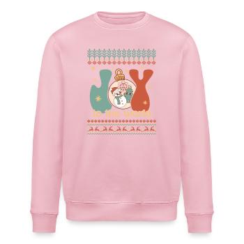 Hässlicher Weihnachtspullover - Stanley/Stella Unisex Bio-Sweatshirt ROLLER - Hellrosa - Vorne - Nik (191cm)