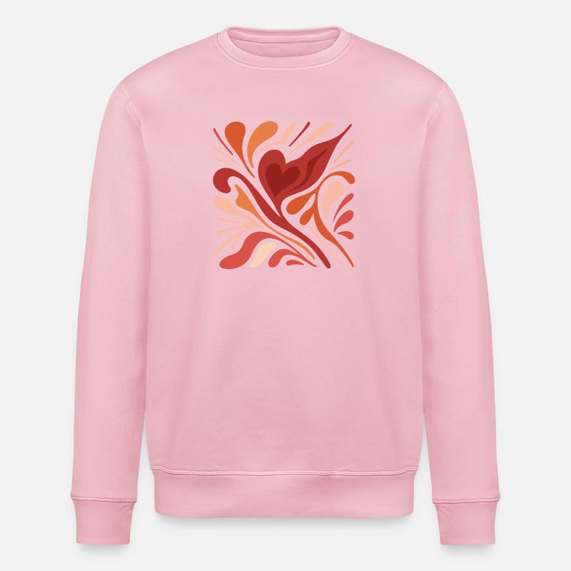 Écoulement du cœur - Sweat bio ROLLER Stanley/Stella Unisexe - rose pâle