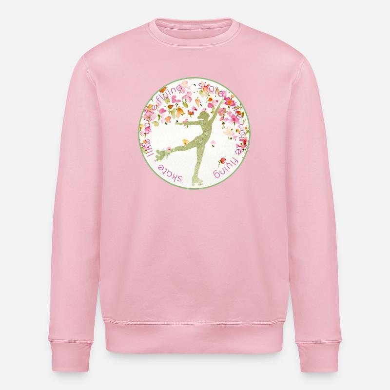 PATINEZ COMME SI VOUS VOLIEZ - Sweat bio ROLLER Stanley/Stella Unisexe - rose pâle