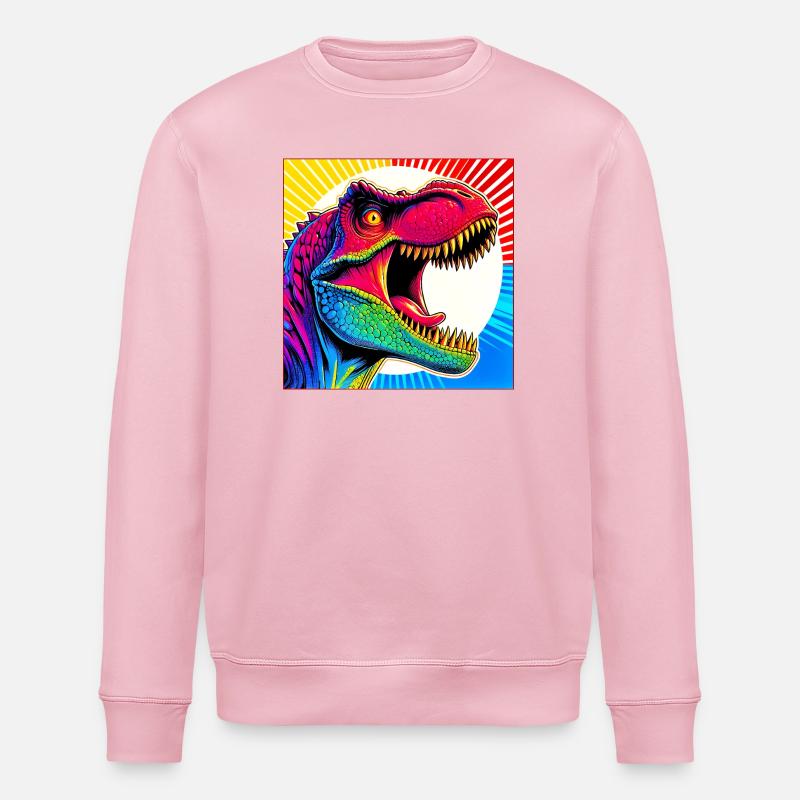 Dinosaurier - Stanley/Stella Unisex Bio-Sweatshirt ROLLER - Hellrosa