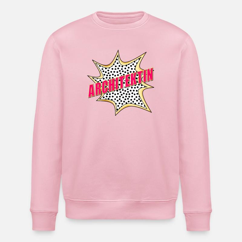 BAULEITUNG ARCHITEKTIN POP-ART - Stanley/Stella Unisex Bio-Sweatshirt ROLLER - Hellrosa
