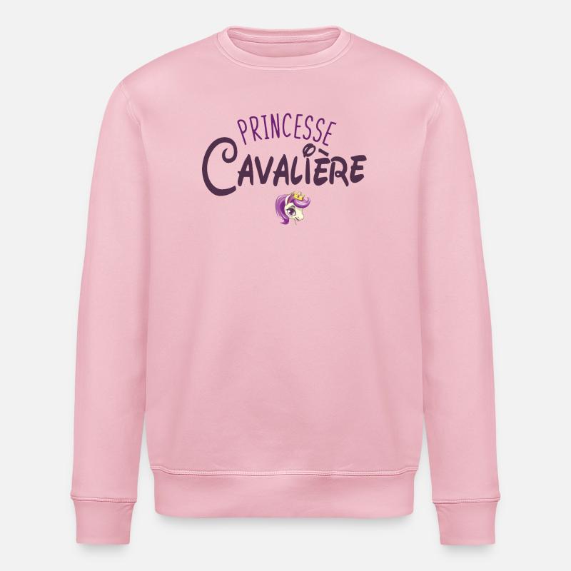 Princesse Cavalière Equitation Cheval - Sweat bio ROLLER Stanley/Stella Unisexe - rose pâle