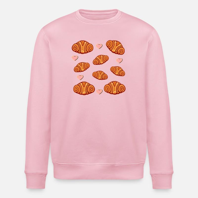 FRANZBRÖTCHEN LIEBEN HAMBURG SNACK - Stanley/Stella Unisex Bio-Sweatshirt ROLLER - Hellrosa