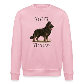 Altdeutscher Schäferhund – Best Buddy - Stanley/Stella Unisex Bio-Sweatshirt ROLLER - Hellrosa - Vorne - Nik (191cm)